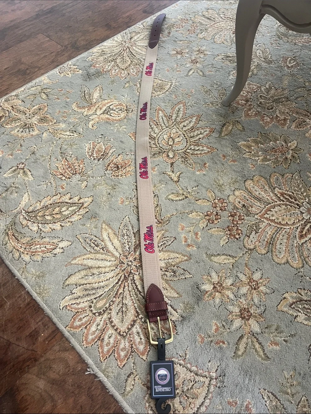 Ole Miss Embroidered Canvas Belt Bag - Khaki by Collegiate Collection, NWT